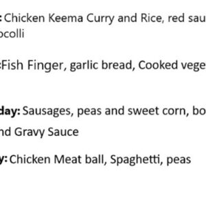 Al-Burhan School Lunch (Week 2) – 1 june – 3 june